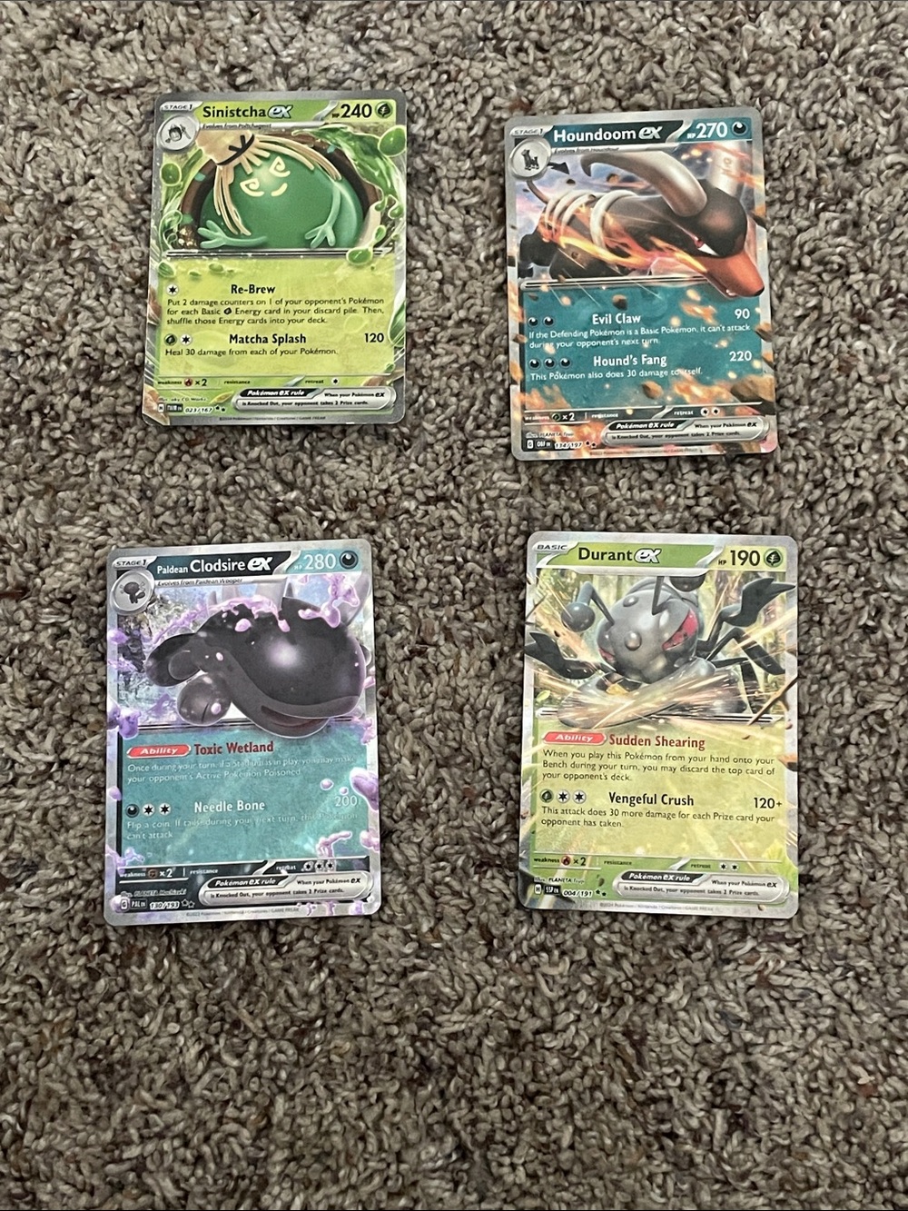 Lot of 4 Pokemon EX Cards